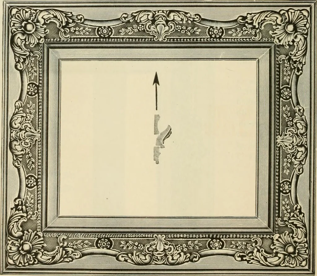 An illustration from Picture frame mouldings, room mouldings, framed pictures, trays, lamps, imported novelties and specialties for the furniture trade, mirrors, picture hardware, fine gold gilding, portrait frames, artist materials and mat boards / Walter L. Lillie., 1913, leaf 101