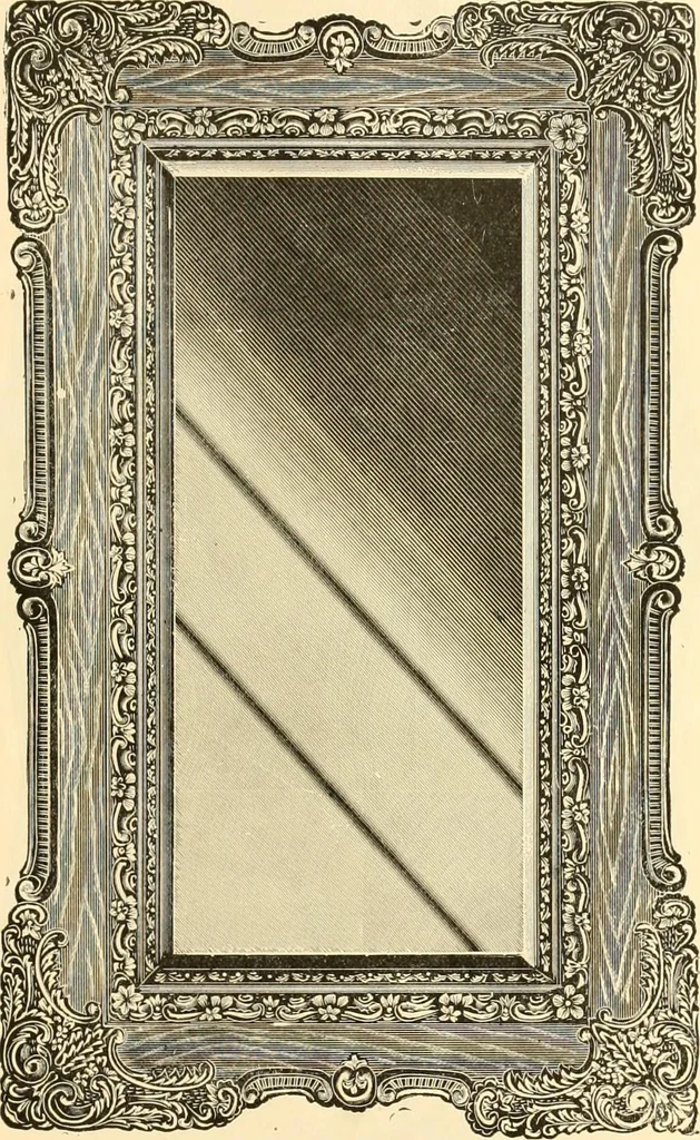 An illustration from Picture frame mouldings, room mouldings, framed pictures, trays, lamps, imported novelties and specialties for the furniture trade, mirrors, picture hardware, fine gold gilding, portrait frames, artist materials and mat boards / Walter L. Lillie., 1913, leaf 116
