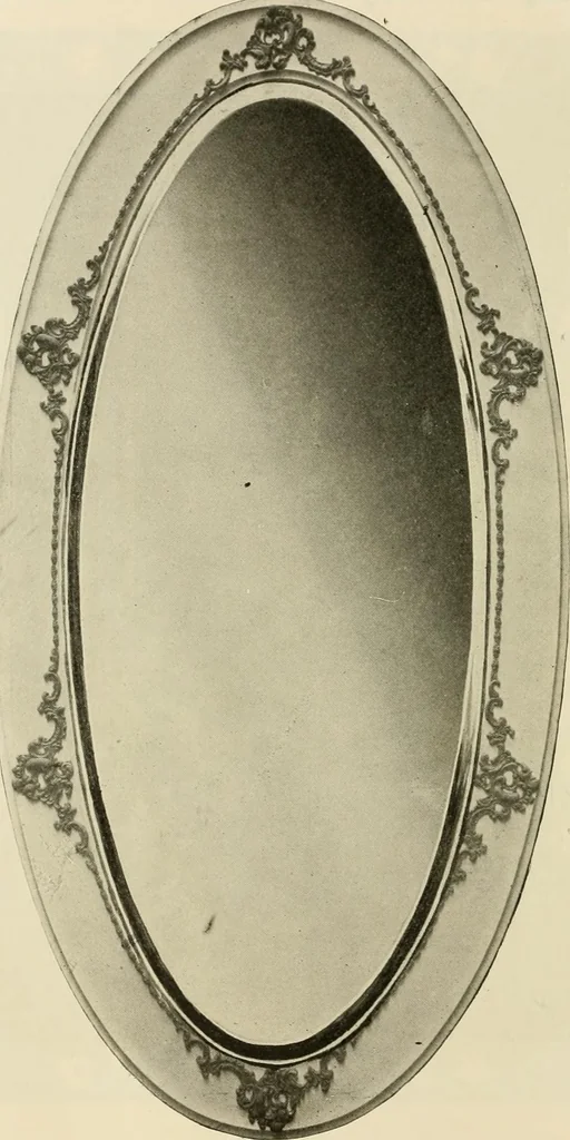 An illustration from Picture frame mouldings, room mouldings, framed pictures, trays, lamps, imported novelties and specialties for the furniture trade, mirrors, picture hardware, fine gold gilding, portrait frames, artist materials and mat boards / Walter L. Lillie., 1913, leaf 117