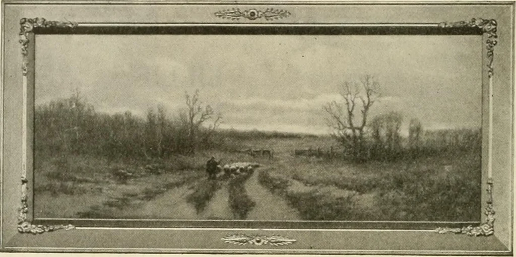 An illustration from Picture frame mouldings, room mouldings, framed pictures, trays, lamps, imported novelties and specialties for the furniture trade, mirrors, picture hardware, fine gold gilding, portrait frames, artist materials and mat boards / Walter L. Lillie., 1913, leaf 127