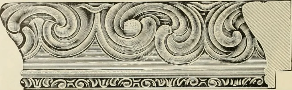 An illustration from Picture frame mouldings, room mouldings, framed pictures, trays, lamps, imported novelties and specialties for the furniture trade, mirrors, picture hardware, fine gold gilding, portrait frames, artist materials and mat boards / Walter L. Lillie., 1913, leaf 17