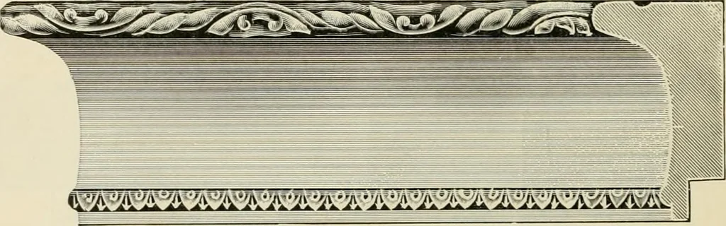 An illustration from Picture frame mouldings, room mouldings, framed pictures, trays, lamps, imported novelties and specialties for the furniture trade, mirrors, picture hardware, fine gold gilding, portrait frames, artist materials and mat boards / Walter L. Lillie., 1913, leaf 17
