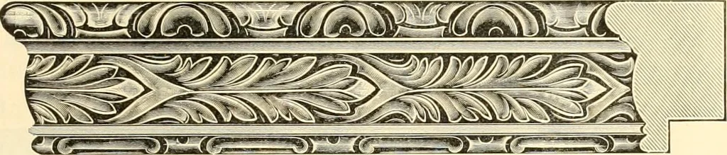 An illustration from Picture frame mouldings, room mouldings, framed pictures, trays, lamps, imported novelties and specialties for the furniture trade, mirrors, picture hardware, fine gold gilding, portrait frames, artist materials and mat boards / Walter L. Lillie., 1913, leaf 24