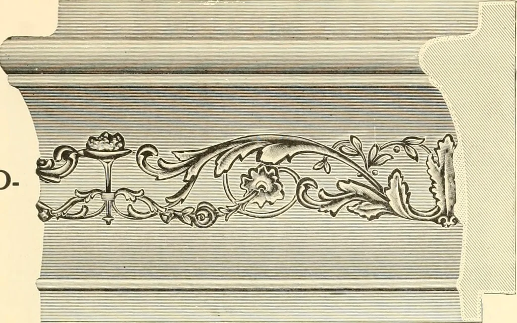An illustration from Picture frame mouldings, room mouldings, framed pictures, trays, lamps, imported novelties and specialties for the furniture trade, mirrors, picture hardware, fine gold gilding, portrait frames, artist materials and mat boards / Walter L. Lillie., 1913, leaf 30