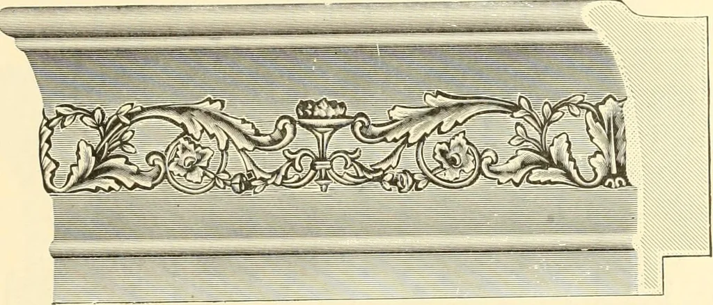 An illustration from Picture frame mouldings, room mouldings, framed pictures, trays, lamps, imported novelties and specialties for the furniture trade, mirrors, picture hardware, fine gold gilding, portrait frames, artist materials and mat boards / Walter L. Lillie., 1913, leaf 30