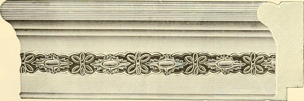 An illustration from Picture frame mouldings, room mouldings, framed pictures, trays, lamps, imported novelties and specialties for the furniture trade, mirrors, picture hardware, fine gold gilding, portrait frames, artist materials and mat boards / Walter L. Lillie., 1913, leaf 30