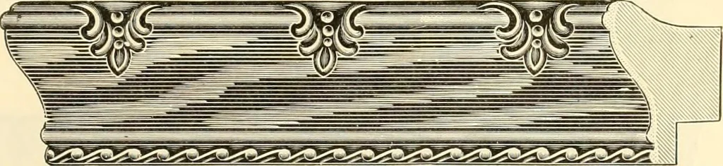 An illustration from Picture frame mouldings, room mouldings, framed pictures, trays, lamps, imported novelties and specialties for the furniture trade, mirrors, picture hardware, fine gold gilding, portrait frames, artist materials and mat boards / Walter L. Lillie., 1913, leaf 34