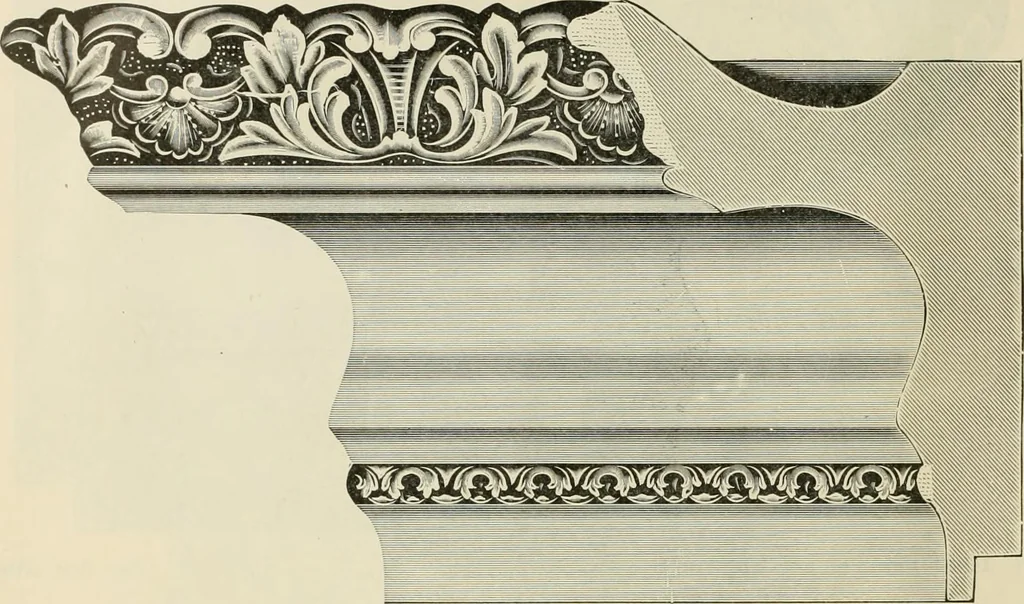 An illustration from Picture frame mouldings, room mouldings, framed pictures, trays, lamps, imported novelties and specialties for the furniture trade, mirrors, picture hardware, fine gold gilding, portrait frames, artist materials and mat boards / Walter L. Lillie., 1913, leaf 37