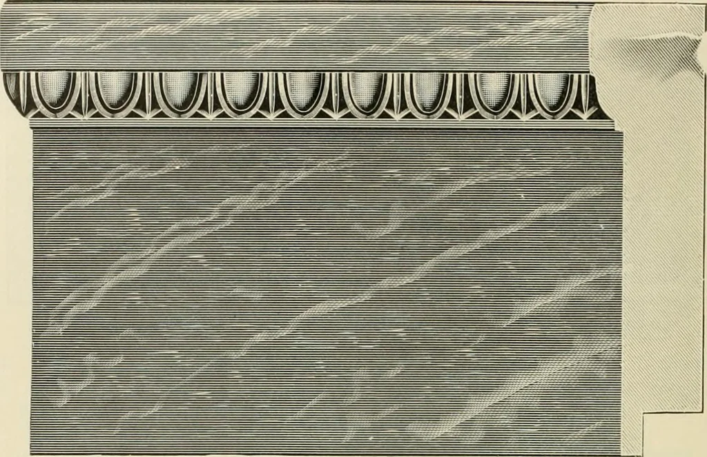 An illustration from Picture frame mouldings, room mouldings, framed pictures, trays, lamps, imported novelties and specialties for the furniture trade, mirrors, picture hardware, fine gold gilding, portrait frames, artist materials and mat boards / Walter L. Lillie., 1913, leaf 45