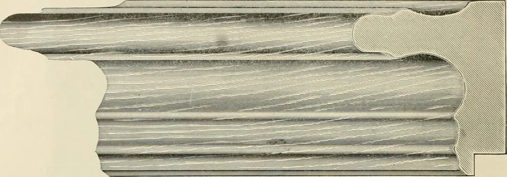 An illustration from Picture frame mouldings, room mouldings, framed pictures, trays, lamps, imported novelties and specialties for the furniture trade, mirrors, picture hardware, fine gold gilding, portrait frames, artist materials and mat boards / Walter L. Lillie., 1913, leaf 47