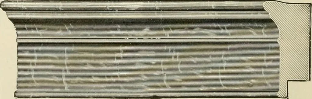 An illustration from Picture frame mouldings, room mouldings, framed pictures, trays, lamps, imported novelties and specialties for the furniture trade, mirrors, picture hardware, fine gold gilding, portrait frames, artist materials and mat boards / Walter L. Lillie., 1913, leaf 47