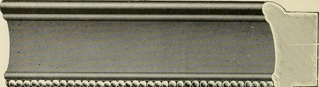 An illustration from Picture frame mouldings, room mouldings, framed pictures, trays, lamps, imported novelties and specialties for the furniture trade, mirrors, picture hardware, fine gold gilding, portrait frames, artist materials and mat boards / Walter L. Lillie., 1913, leaf 57