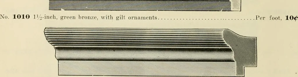 An illustration from Picture frame mouldings, room mouldings, framed pictures, trays, lamps, imported novelties and specialties for the furniture trade, mirrors, picture hardware, fine gold gilding, portrait frames, artist materials and mat boards / Walter L. Lillie., 1913, leaf 57