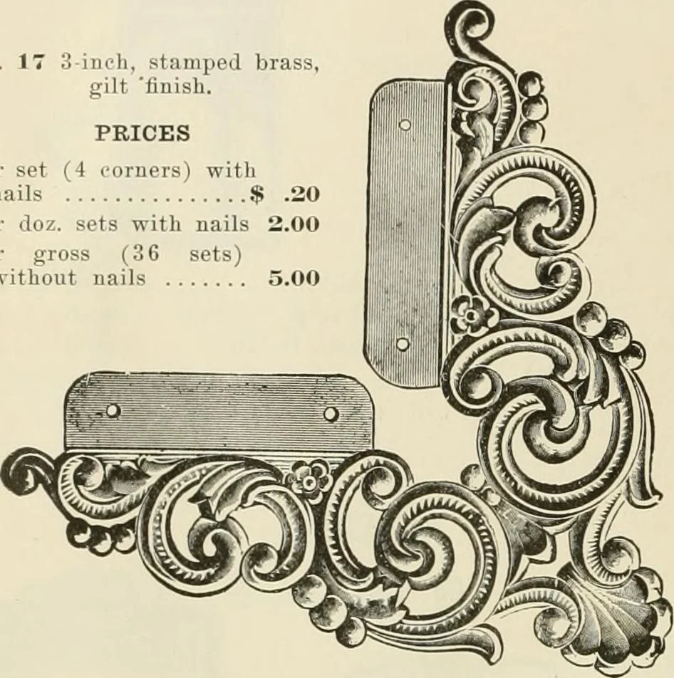 An illustration from Picture frame mouldings, room mouldings, framed pictures, trays, lamps, imported novelties and specialties for the furniture trade, mirrors, picture hardware, fine gold gilding, portrait frames, artist materials and mat boards / Walter L. Lillie., 1913, leaf 75