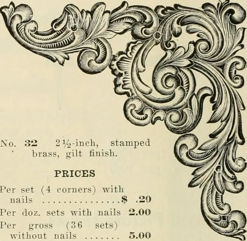 An illustration from Picture frame mouldings, room mouldings, framed pictures, trays, lamps, imported novelties and specialties for the furniture trade, mirrors, picture hardware, fine gold gilding, portrait frames, artist materials and mat boards / Walter L. Lillie., 1913, leaf 75