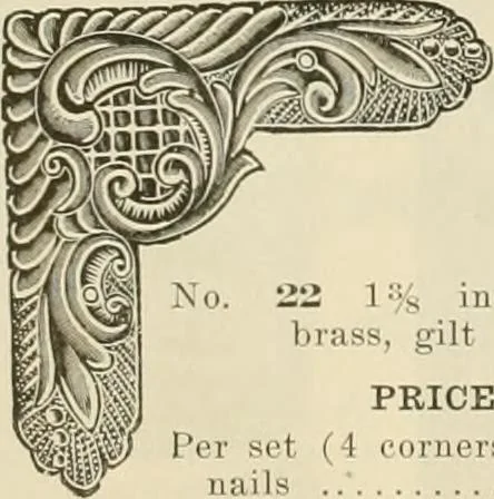 An illustration from Picture frame mouldings, room mouldings, framed pictures, trays, lamps, imported novelties and specialties for the furniture trade, mirrors, picture hardware, fine gold gilding, portrait frames, artist materials and mat boards / Walter L. Lillie., 1913, leaf 75