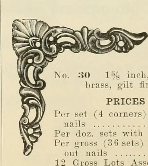 An illustration from Picture frame mouldings, room mouldings, framed pictures, trays, lamps, imported novelties and specialties for the furniture trade, mirrors, picture hardware, fine gold gilding, portrait frames, artist materials and mat boards / Walter L. Lillie., 1913, leaf 75