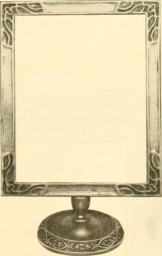 An illustration from Picture frame mouldings, room mouldings, framed pictures, trays, lamps, imported novelties and specialties for the furniture trade, mirrors, picture hardware, fine gold gilding, portrait frames, artist materials and mat boards / Walter L. Lillie., 1913, leaf 82