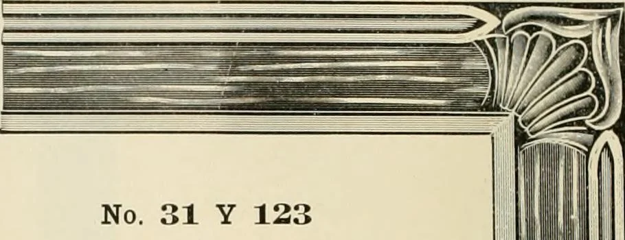 An illustration from Picture frame mouldings, room mouldings, framed pictures, trays, lamps, imported novelties and specialties for the furniture trade, mirrors, picture hardware, fine gold gilding, portrait frames, artist materials and mat boards / Walter L. Lillie., 1913, leaf 83