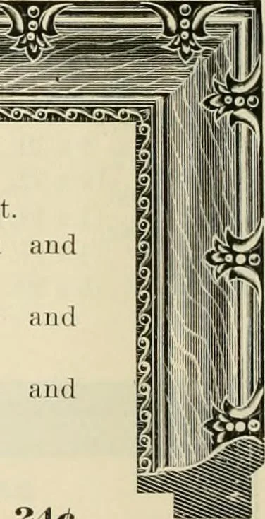An illustration from Picture frame mouldings, room mouldings, framed pictures, trays, lamps, imported novelties and specialties for the furniture trade, mirrors, picture hardware, fine gold gilding, portrait frames, artist materials and mat boards / Walter L. Lillie., 1913, leaf 87