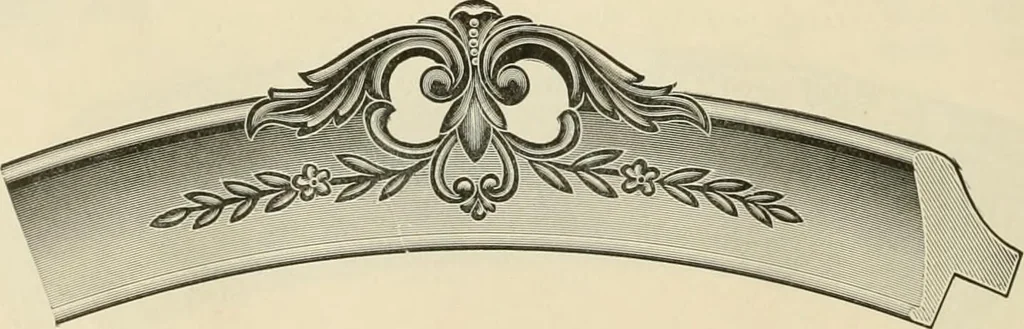 An illustration from Picture frame mouldings, room mouldings, framed pictures, trays, lamps, imported novelties and specialties for the furniture trade, mirrors, picture hardware, fine gold gilding, portrait frames, artist materials and mat boards / Walter L. Lillie., 1913, leaf 91