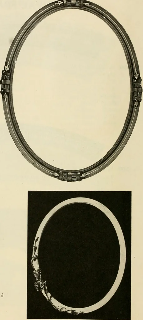 An illustration from Picture frame mouldings, room mouldings, framed pictures, trays, lamps, imported novelties and specialties for the furniture trade, mirrors, picture hardware, fine gold gilding, portrait frames, artist materials and mat boards / Walter L. Lillie., 1913, leaf 93