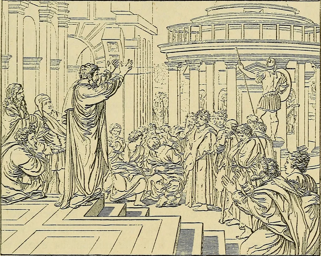 An illustration from Pictures at South Kensington : the Raphael cartoons, the Sheepshanks collection, &c., 1877, leaf 14