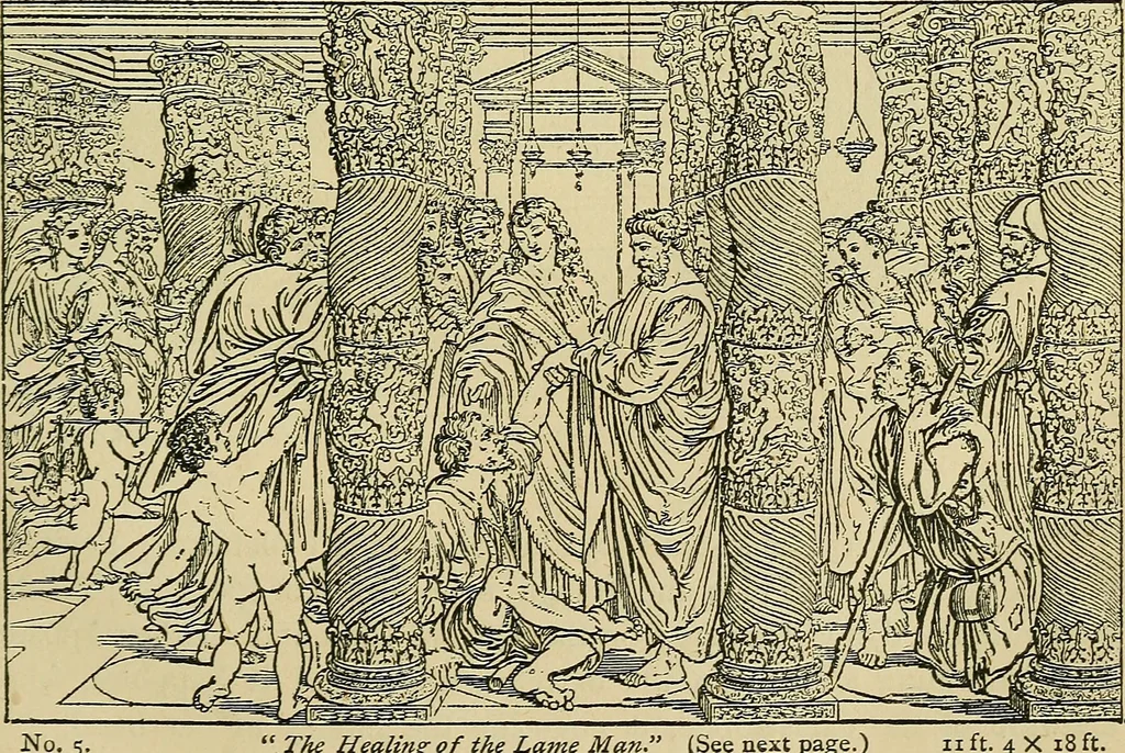 An illustration from Pictures at South Kensington : the Raphael cartoons, the Sheepshanks collection, &c., 1877, leaf 16