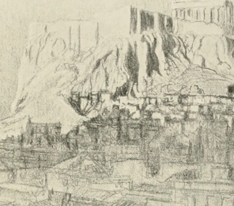 An illustration from Pictures in the Land of Temples; reproductions of a series of lithographs made in the Land of Temples, March-June 1913;, 1915, leaf 120