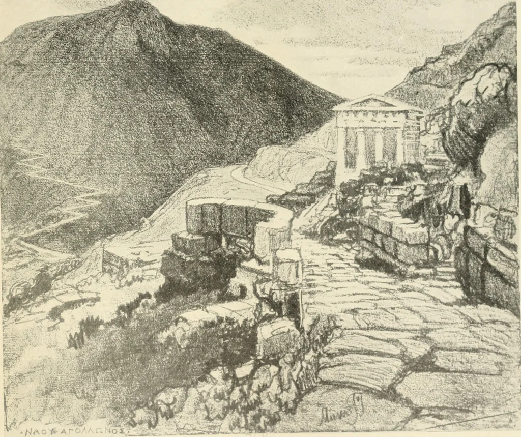 An illustration from Pictures in the Land of Temples; reproductions of a series of lithographs made in the Land of Temples, March-June 1913;, 1915, leaf 188