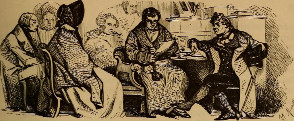 An illustration from Pictures of the French: a series of literary and graphic delineations of French character, 1840, leaf 148