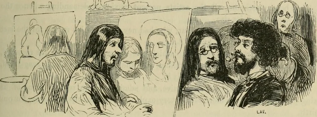 An illustration from Pictures of the French, a series of literary and graphic delineations of French character, 1840, leaf 102