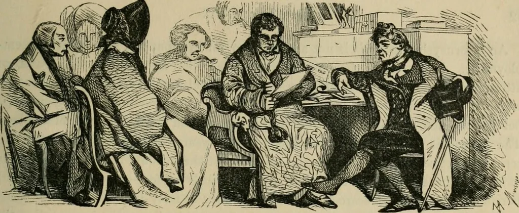 An illustration from Pictures of the French, a series of literary and graphic delineations of French character, 1840, leaf 130