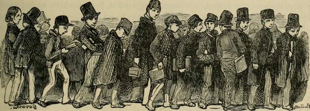 An illustration from Pictures of the French, a series of literary and graphic delineations of French character, 1840, leaf 354