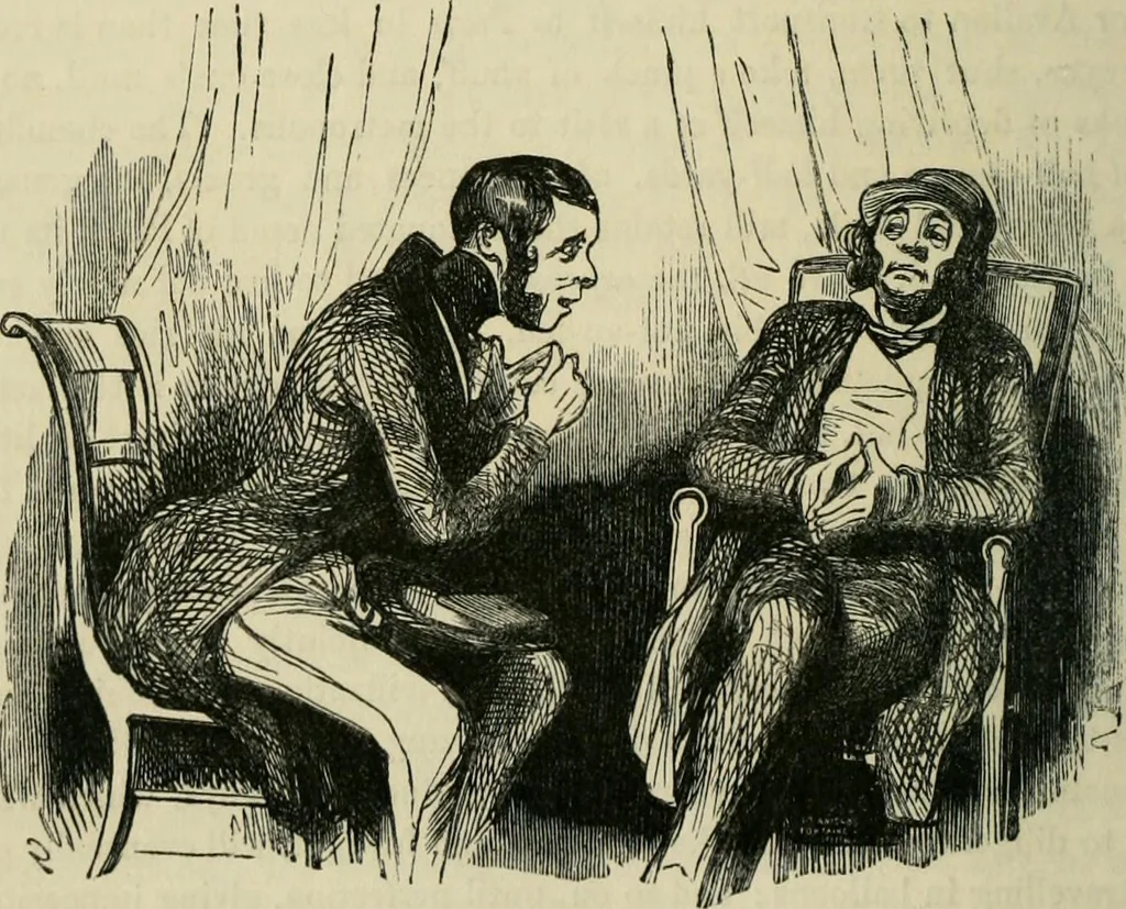 An illustration from Pictures of the French, a series of literary and graphic delineations of French character, 1840, leaf 389