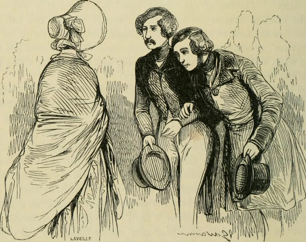 An illustration from Pictures of the French, a series of literary and graphic delineations of French character, 1840, leaf 39