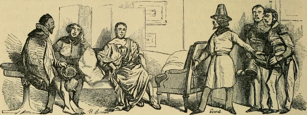 An illustration from Pictures of the French, a series of literary and graphic delineations of French character, 1840, leaf 405