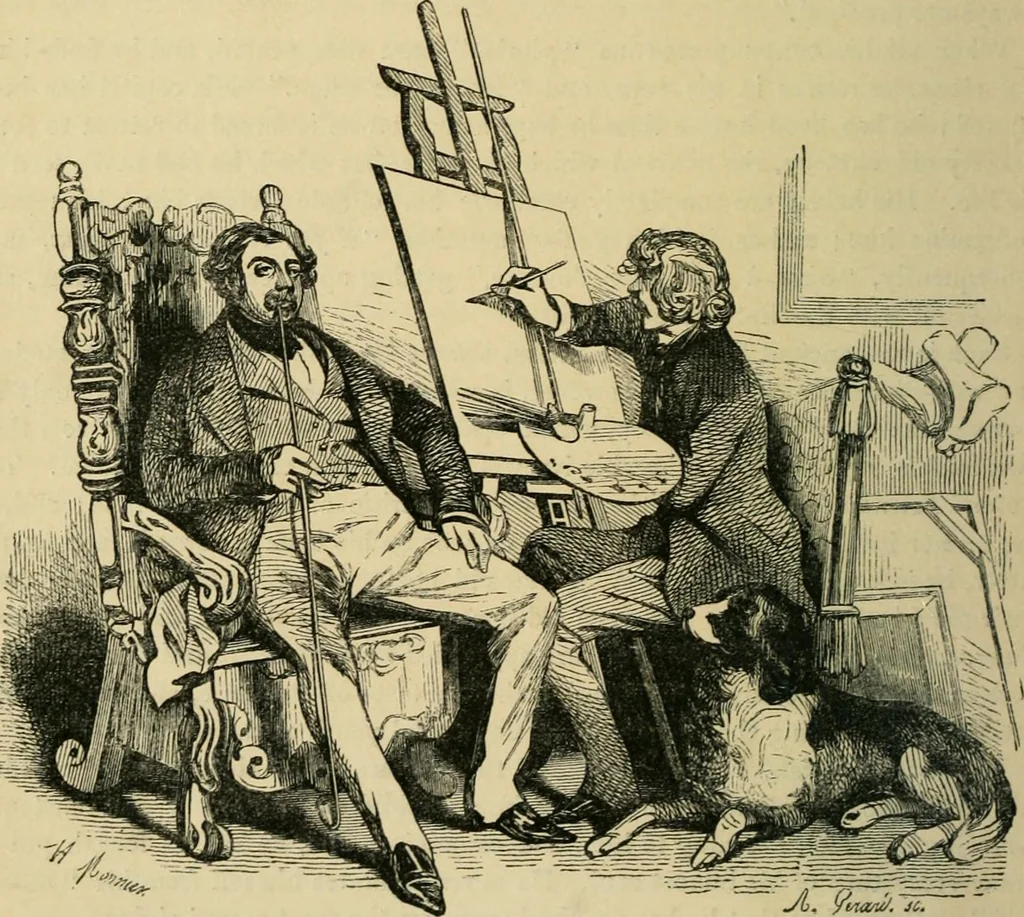 An illustration from Pictures of the French, a series of literary and graphic delineations of French character, 1840, leaf 419