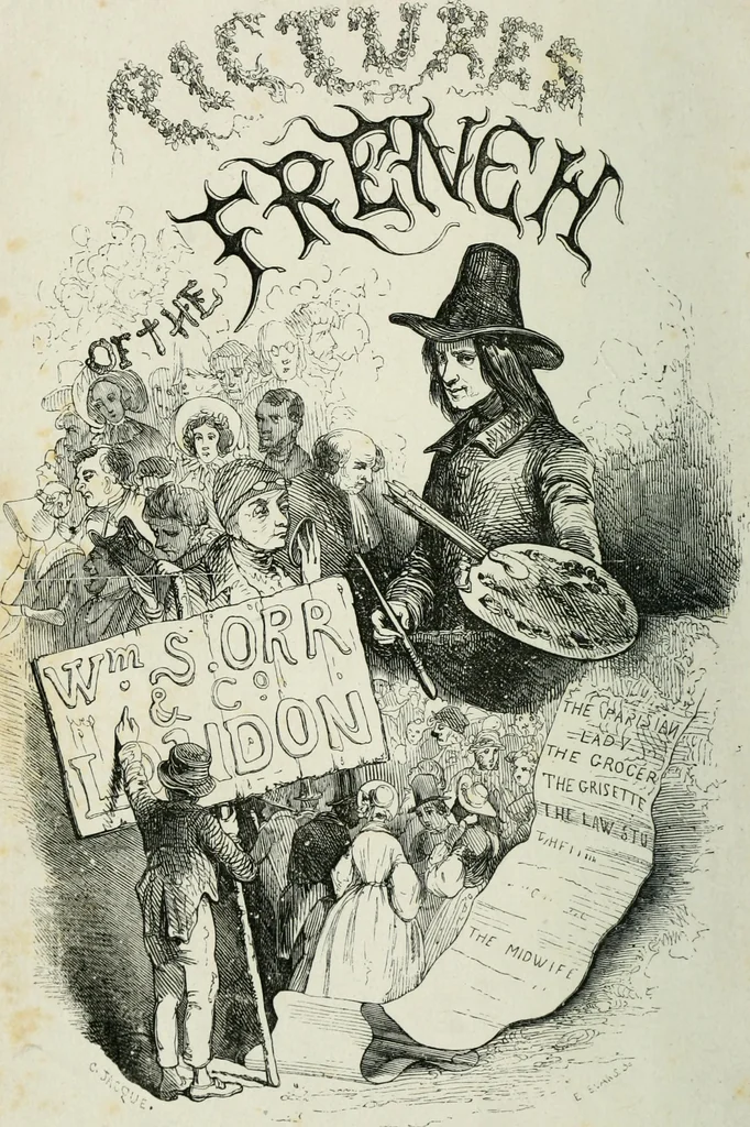 An illustration from Pictures of the French, a series of literary and graphic delineations of French character, 1840, leaf 9