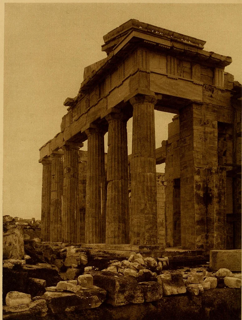 An illustration from ...Picturesque Greece architecture, landscape, life of the people, 1922, leaf 19