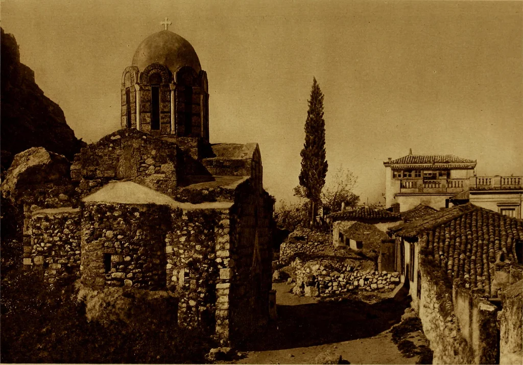 An illustration from ...Picturesque Greece architecture, landscape, life of the people, 1922, leaf 56