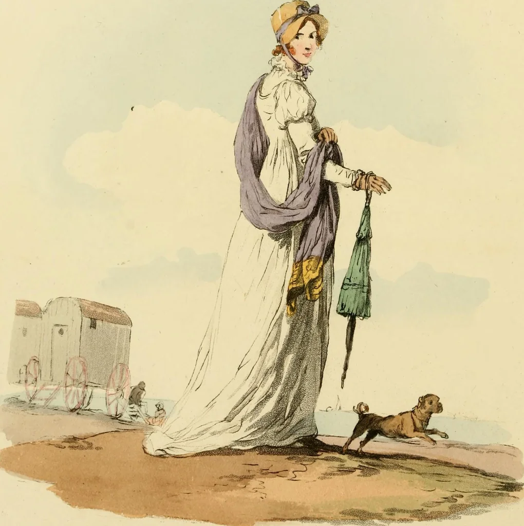 An illustration from Picturesque representations of the dress and manners of the English, 1813, leaf 107