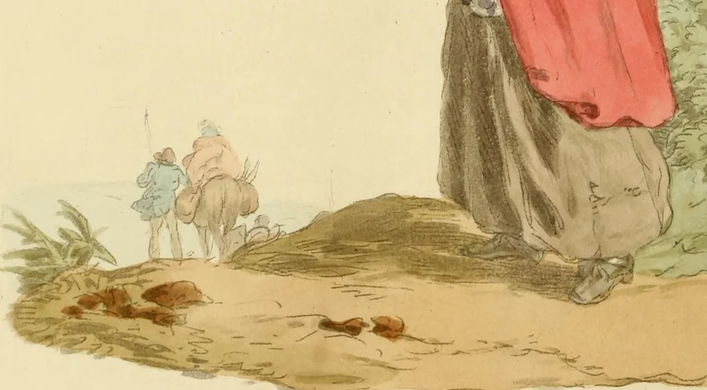 An illustration from Picturesque representations of the dress and manners of the English, 1813, leaf 157