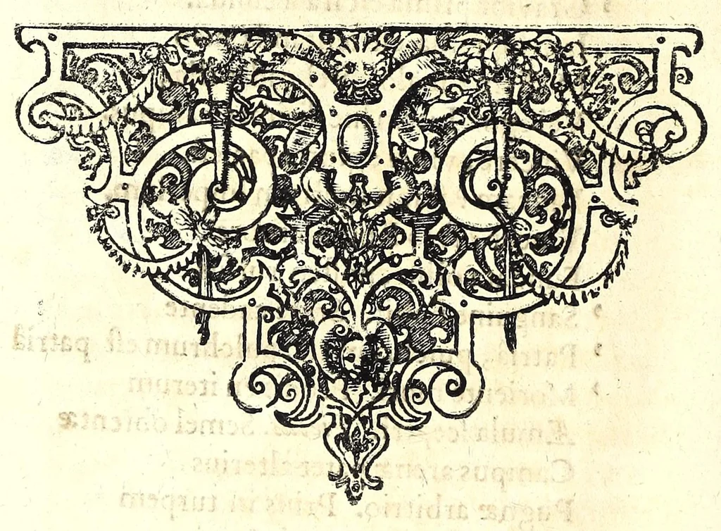 An illustration from Pietas victrix, sive, Flavius Constantinus Magnus, de Maxentio tyranno victor : acta Viennae ludis Caesareis augustissimo romanor. imperatori, Hungariae Bohemiaeque regi Leopoldo, a studiosa juventute Caesarei et Academici collegii Societatis Jesu, mense febrvario, die anno M.DC.LIX, 1659, leaf 80
