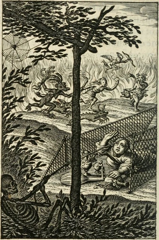 An illustration from Pievx desirs imites des latins, 1627, leaf 141
