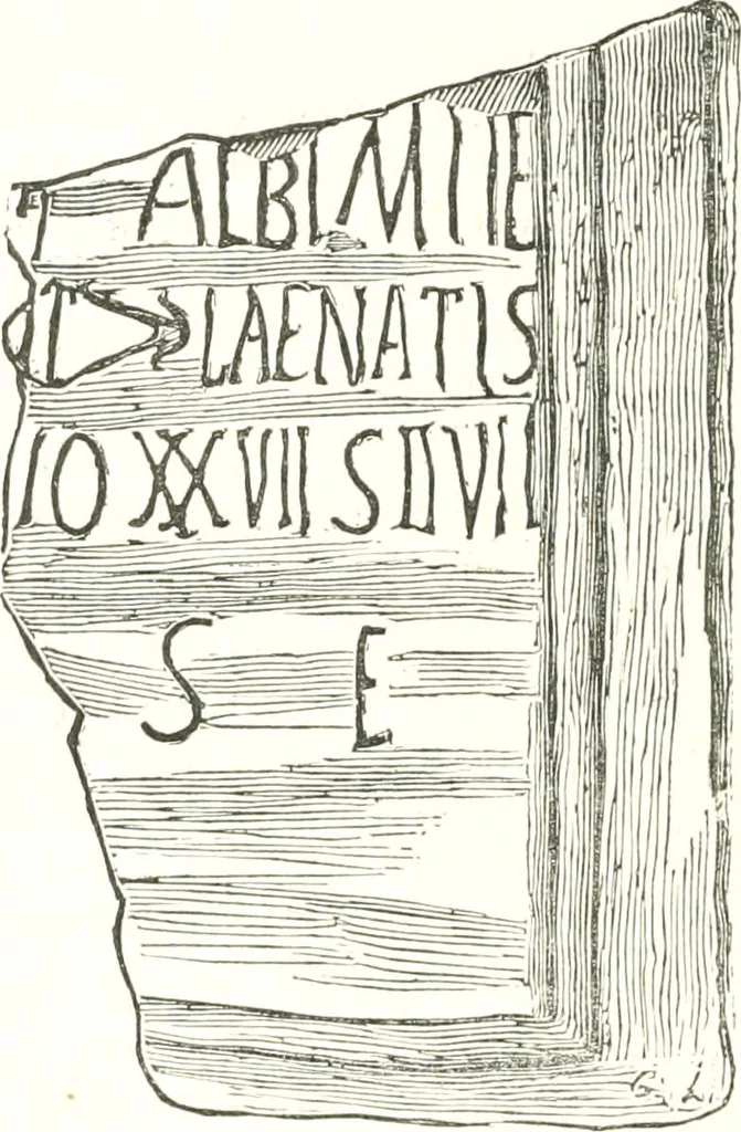 An illustration from Épigraphie romaine du Poitou [et] de la Saintonge, 1895, leaf 205