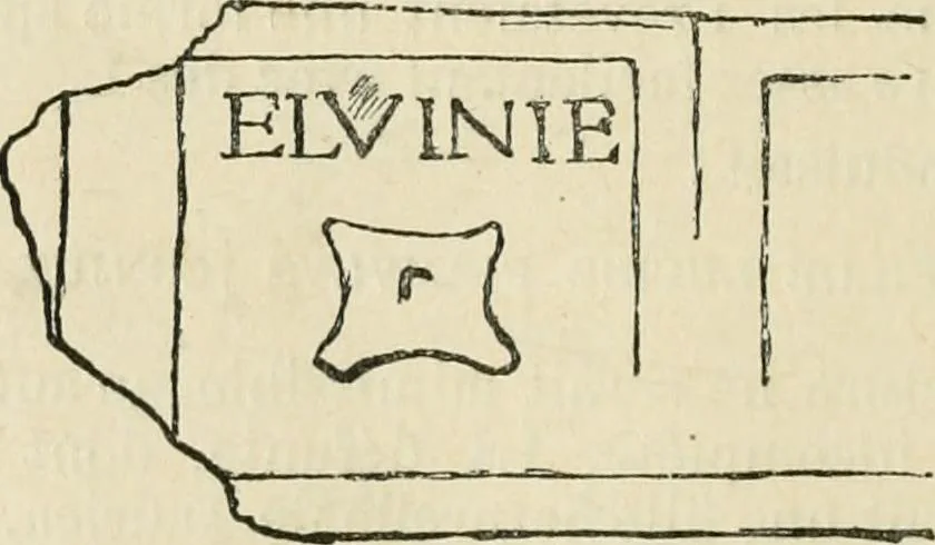 An illustration from Épigraphie romaine du Poitou [et] de la Saintonge, 1895, leaf 329