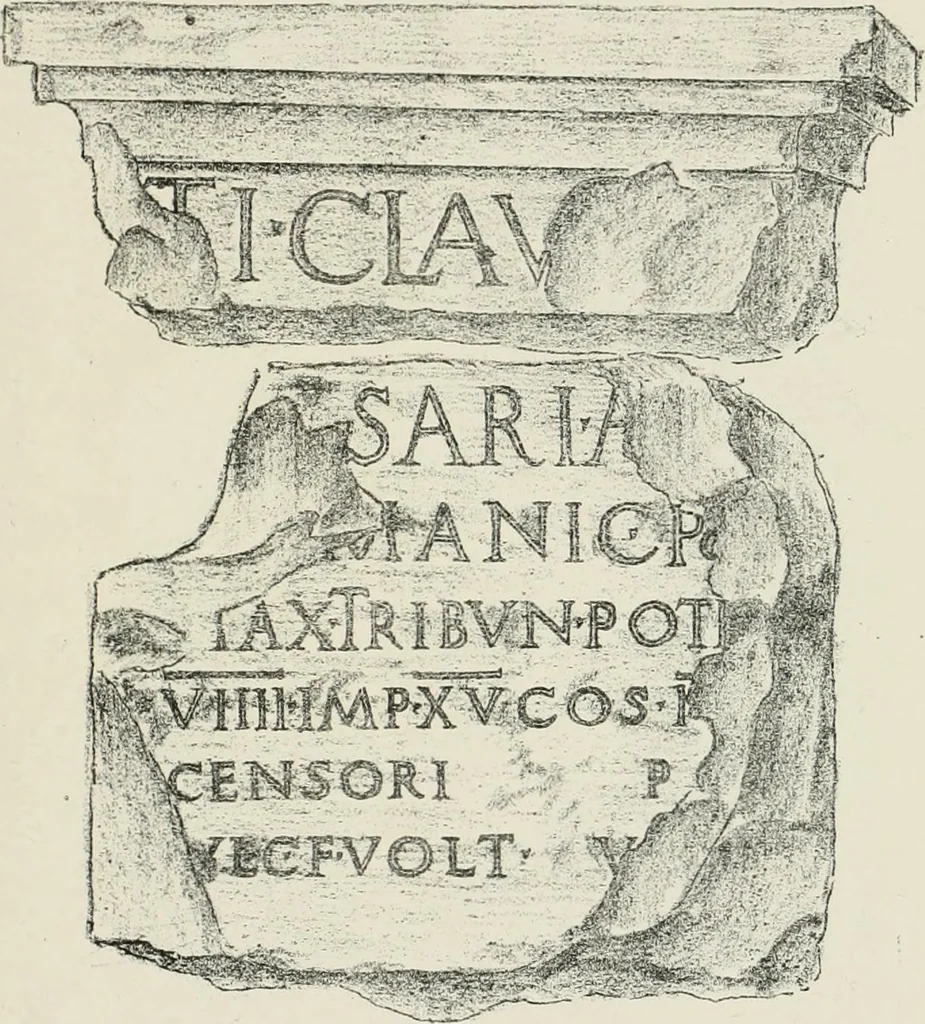 An illustration from Épigraphie romaine du Poitou [et] de la Saintonge, 1895, leaf 440