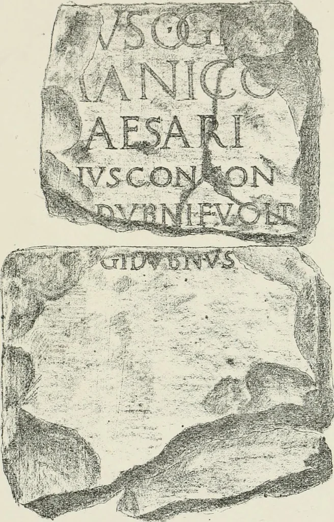 An illustration from Épigraphie romaine du Poitou [et] de la Saintonge, 1895, leaf 442