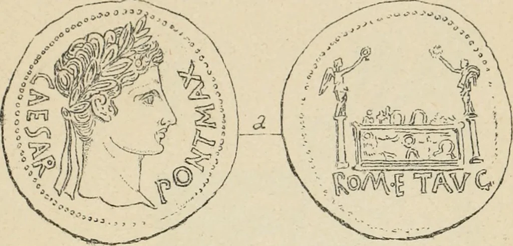 An illustration from Épigraphie romaine du Poitou [et] de la Saintonge, 1895, leaf 448